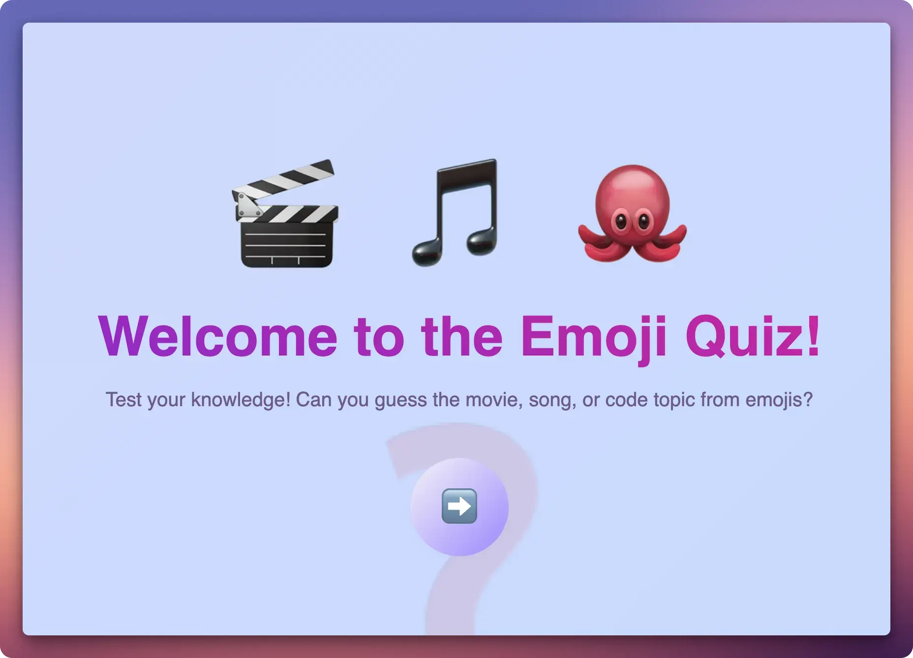 quiz app overview